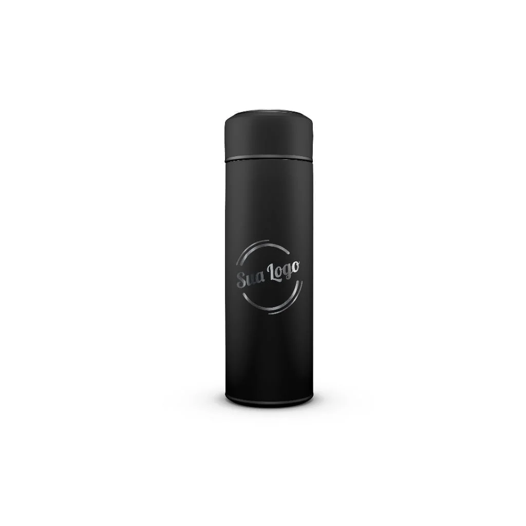 Garrafa Térmica Inox com Termômetro 500ml - Com sua Gravação