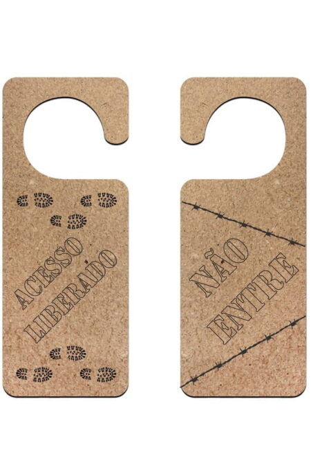 Aviso de Porta em MDF - Não Entre