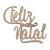 Placa Decorativa para Porta em MDF 22x19cm - Feliz Natal