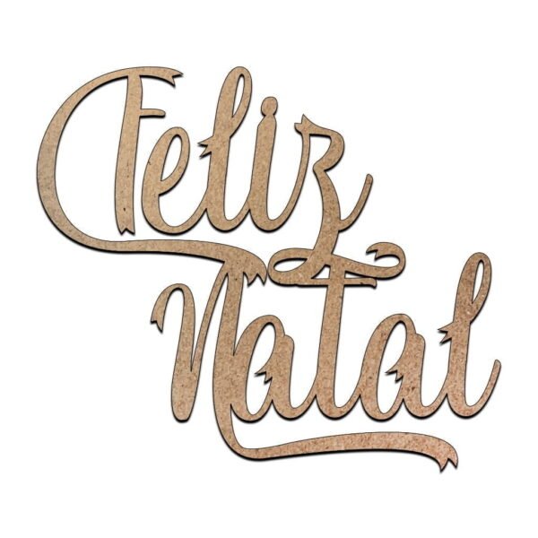 Placa Decorativa para Porta em MDF 22x19cm - Feliz Natal