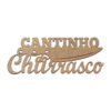 Placa Decorativa em MDF 25x10cm - Cantinho do Churrasco