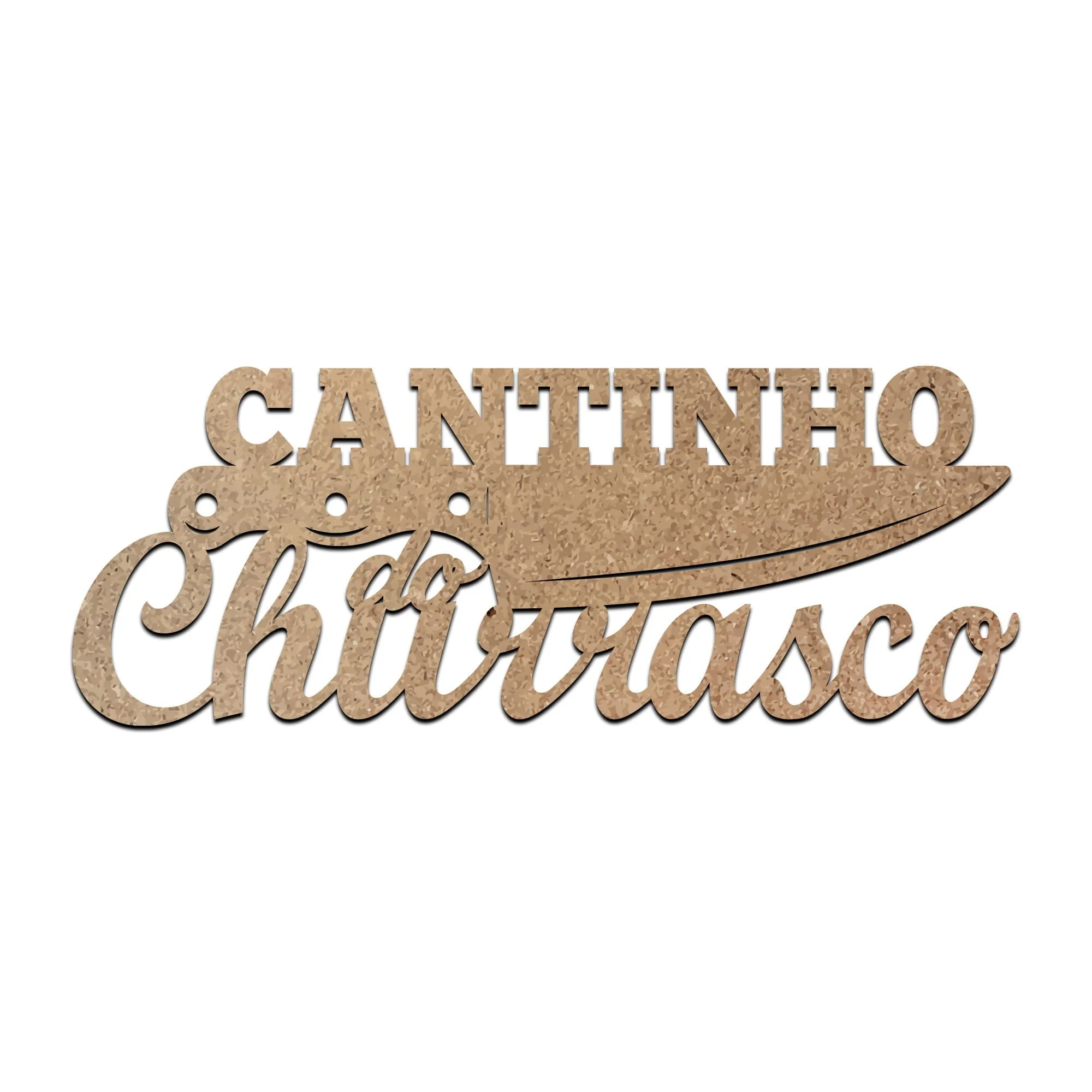 Placa Decorativa em MDF 25x10cm - Cantinho do Churrasco