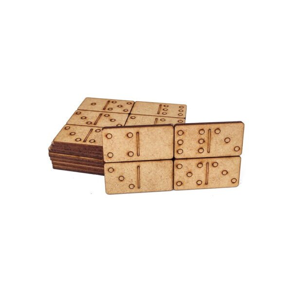 Kit 10 Unidades Lembrancinha Dominó 28 pçs em MDF - Imagem 2
