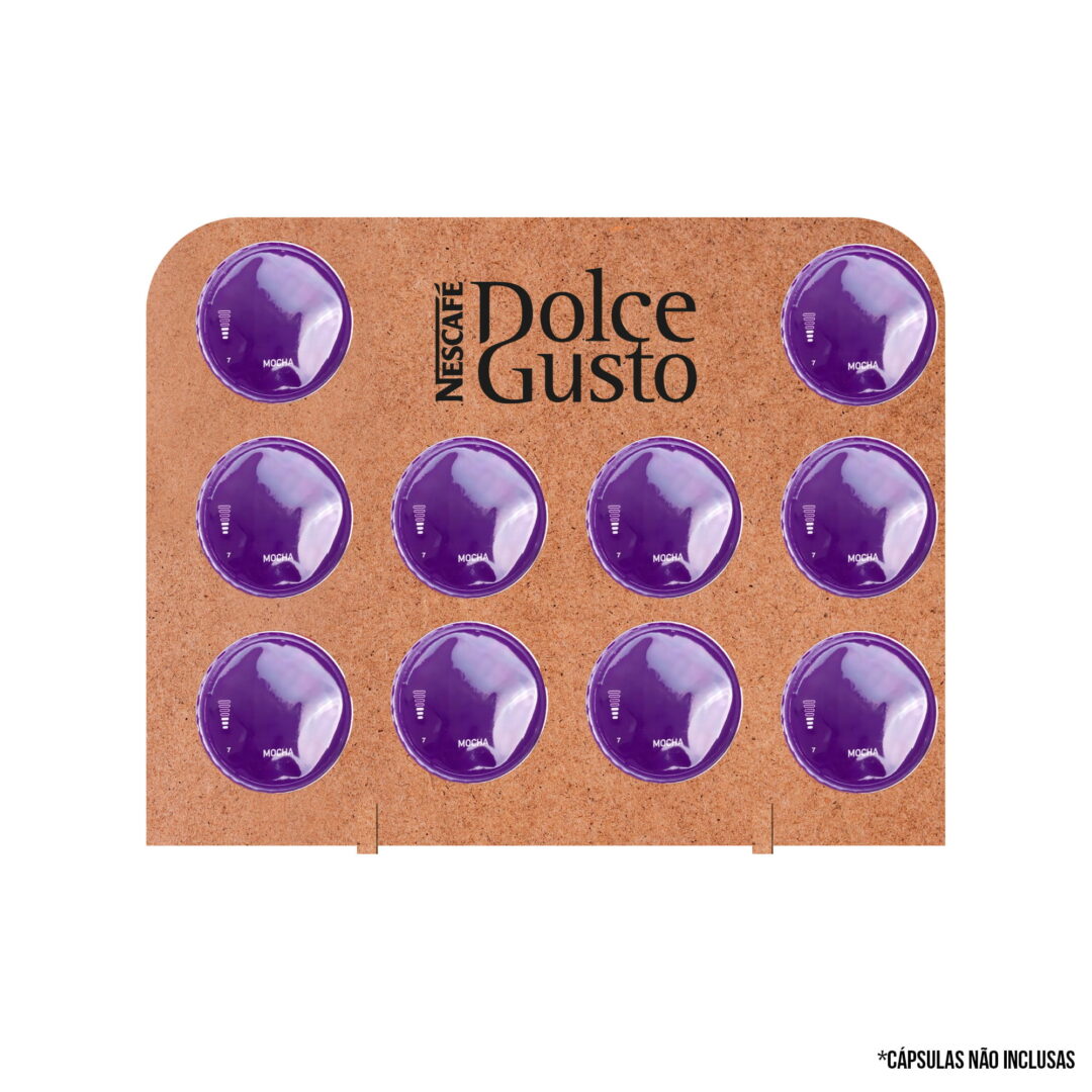 Suporte 10 Cápsulas Compatível com Dolce Gusto em MDF