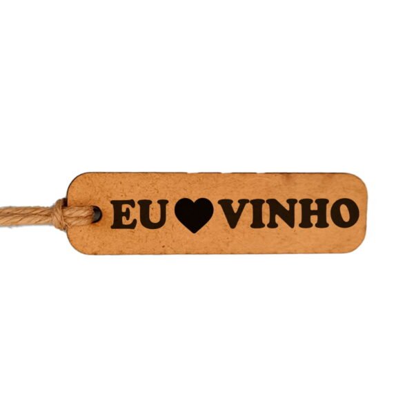 Chaveiro em MDF - Eu Amo Vinho