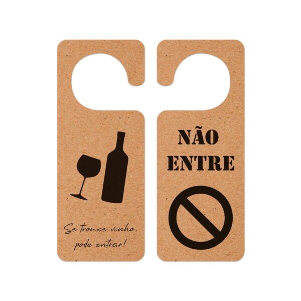 Aviso de Porta em MDF - Se Trouxe Vinho