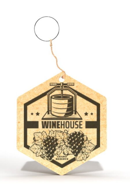 Chaveiro em MDF - Hexágono - Wine House