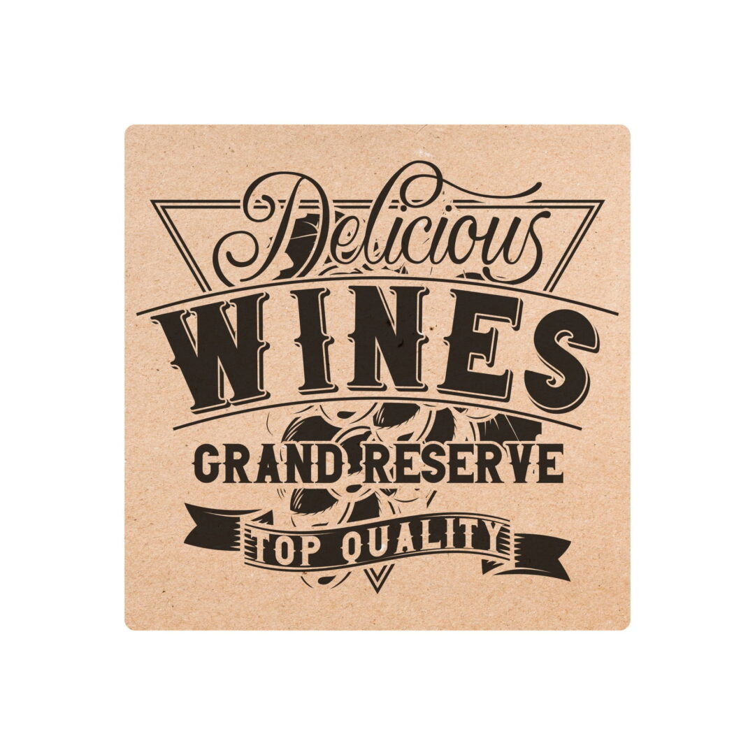 Placa Decorativa em MDF 18x18cm - Delicious Wine