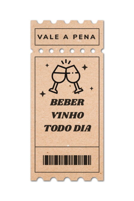 Placa Decorativa em MDF - 28x12cm - Vale a Pena Beber Vinho