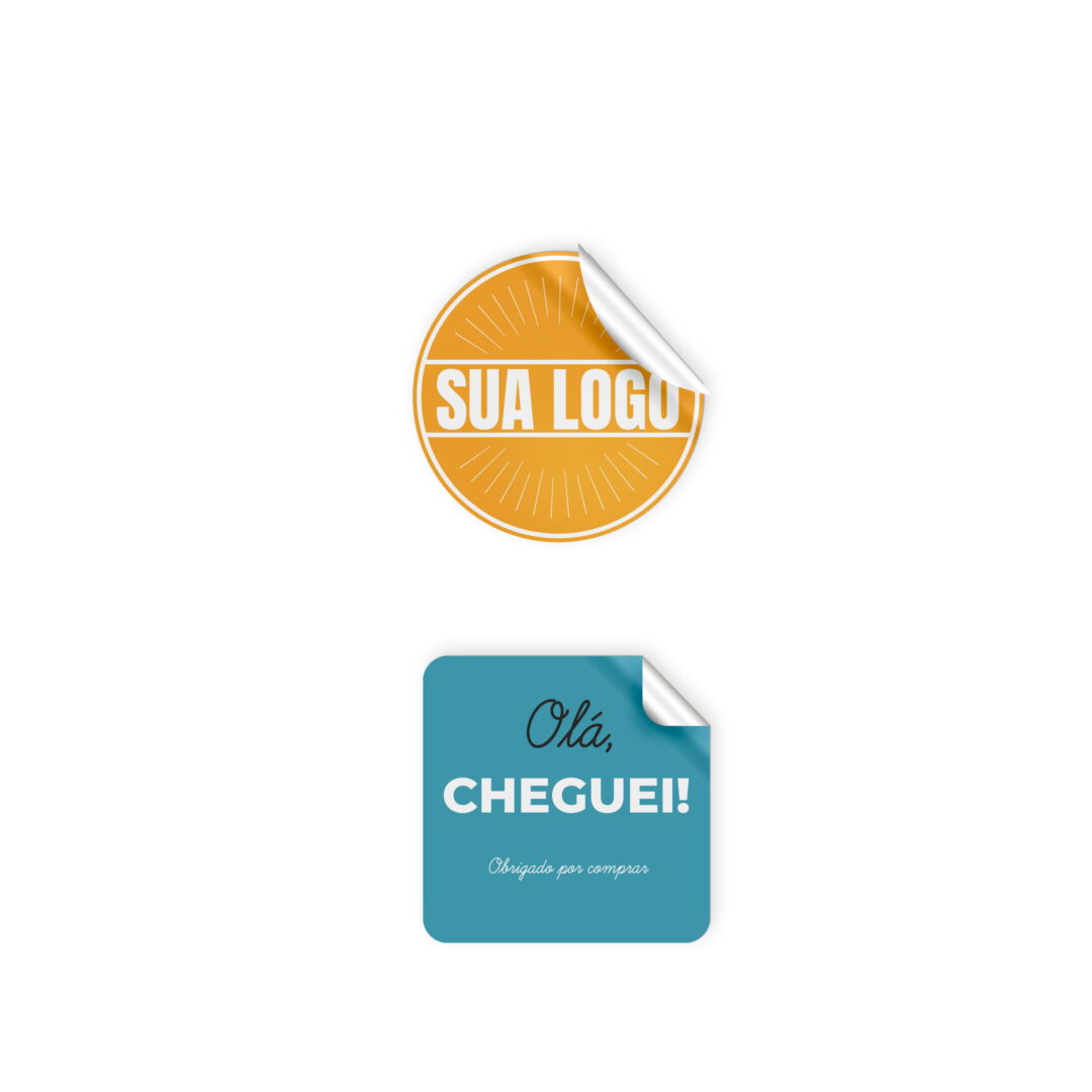 120 Adesivos Personalizados 4,5cm - Vinil à Prova D'Água