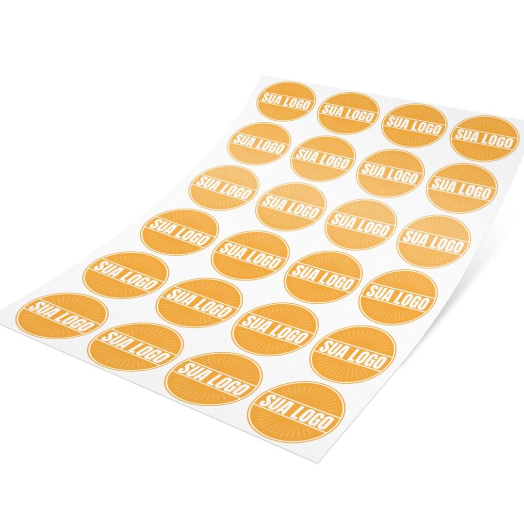120 Adesivos Personalizados 4,5cm - Vinil à Prova D'Água