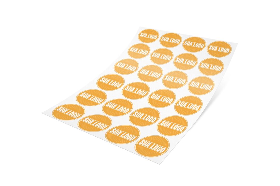 120 Adesivos Personalizados 4,5cm - Vinil à Prova D'Água