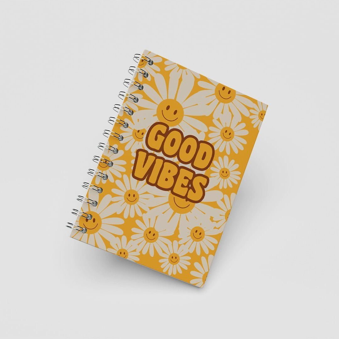 Caderno Grande 18x24cm - Pisicodélico - Good Vibes