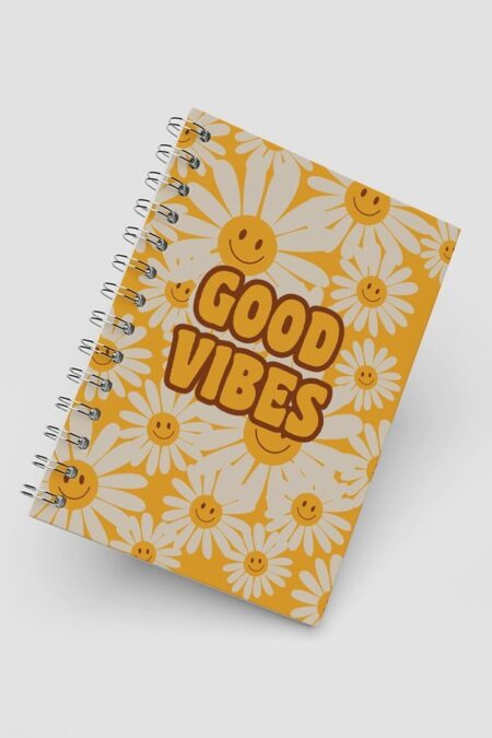 Caderno Grande 18x24cm - Pisicodélico - Good Vibes