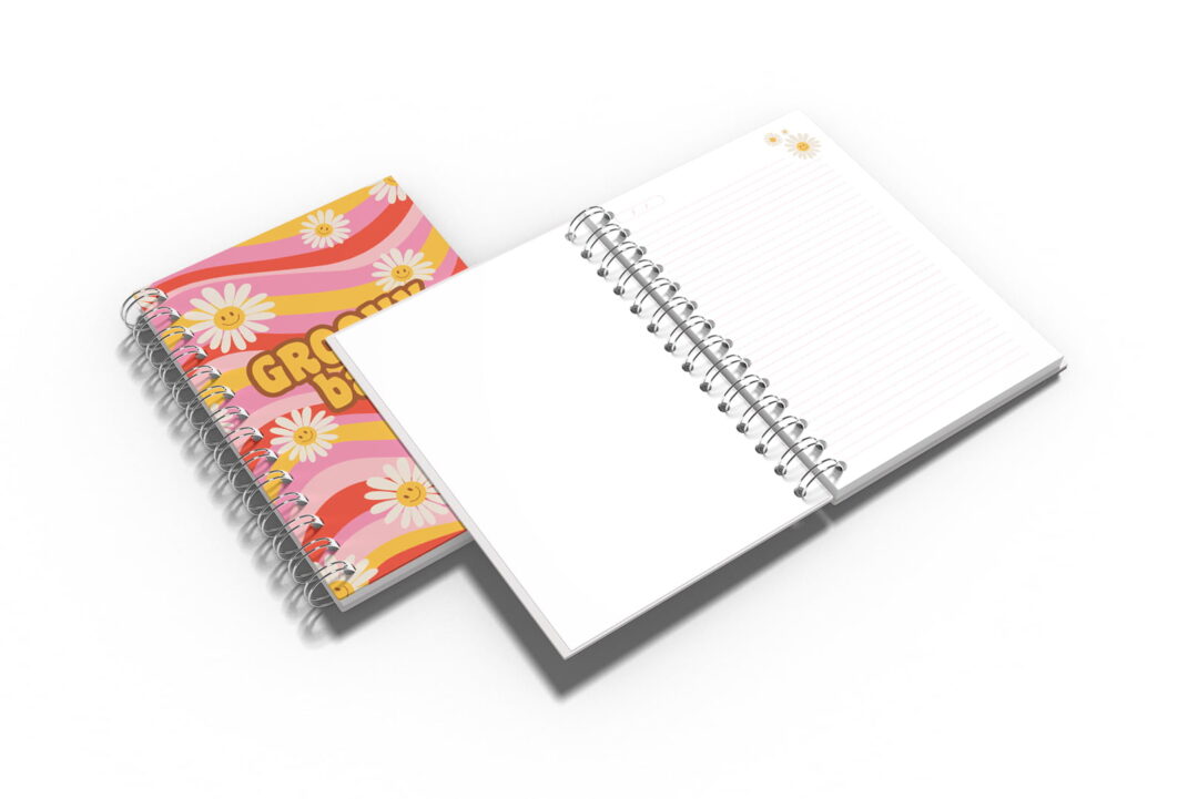 Caderno Grande 18x24cm - Pisicodélico - Groovy Baby