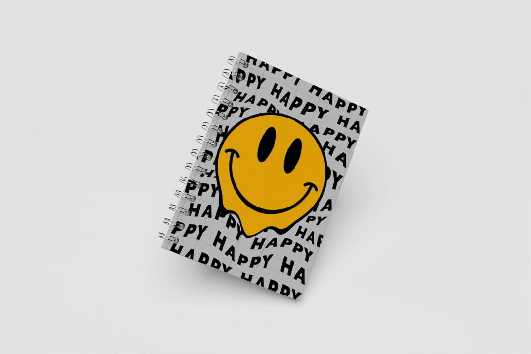 Caderno Grande 18x24cm - Artpop - Happy - Branco