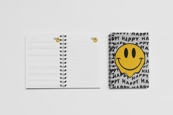 Caderno Grande 18x24cm - Artpop - Happy - Branco - Imagem 3