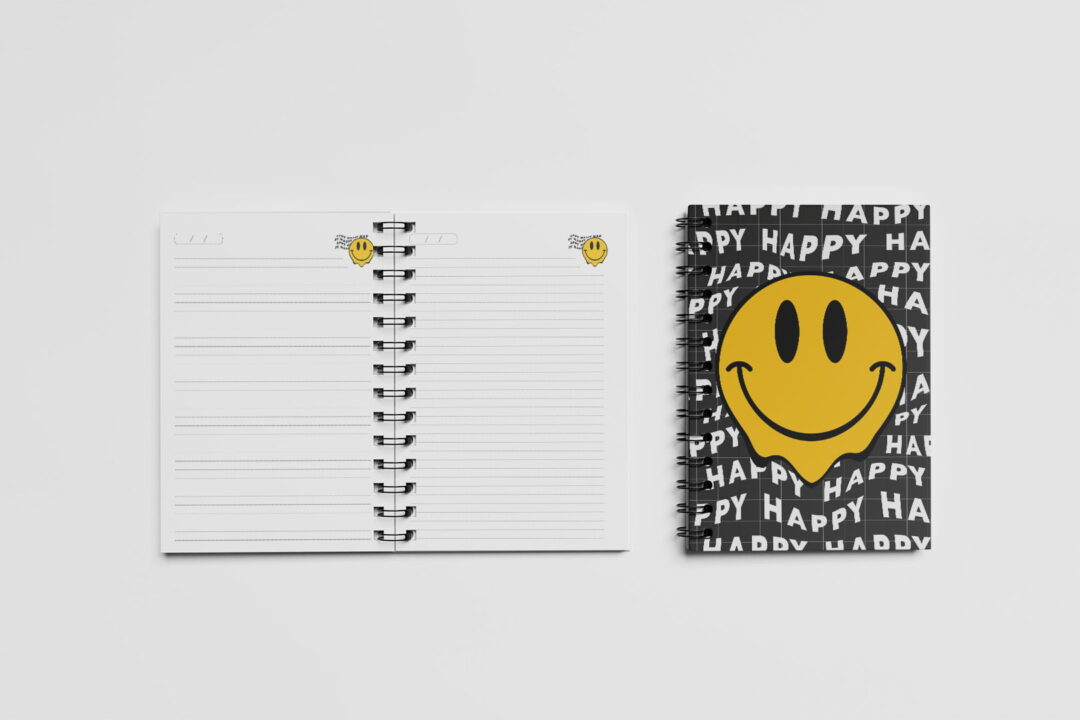 Caderno Grande 18x24cm - Artpop - Happy - Preto