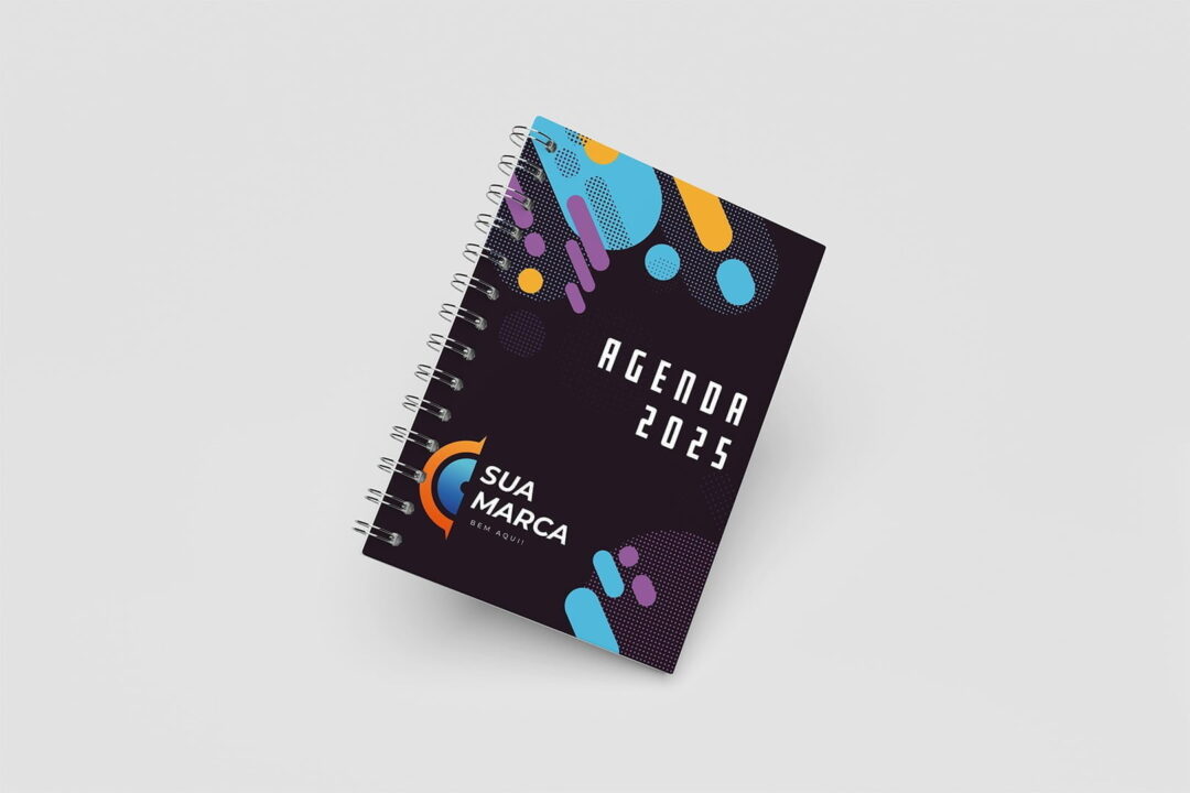 Agenda Capa Dura - A5 - Personalizado com sua Marca