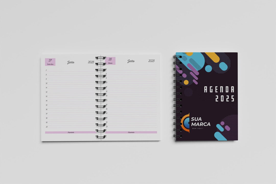 Agenda Capa Dura - A5 - Personalizado com sua Marca