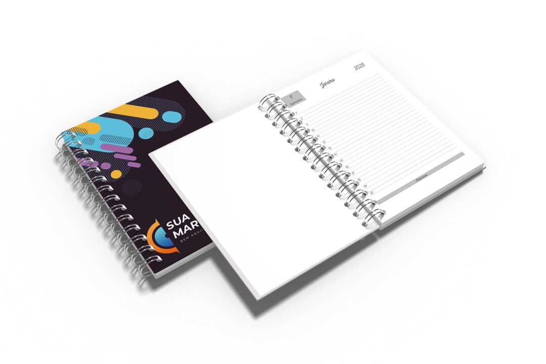 Agenda Capa Dura - A5 - Personalizado com sua Marca