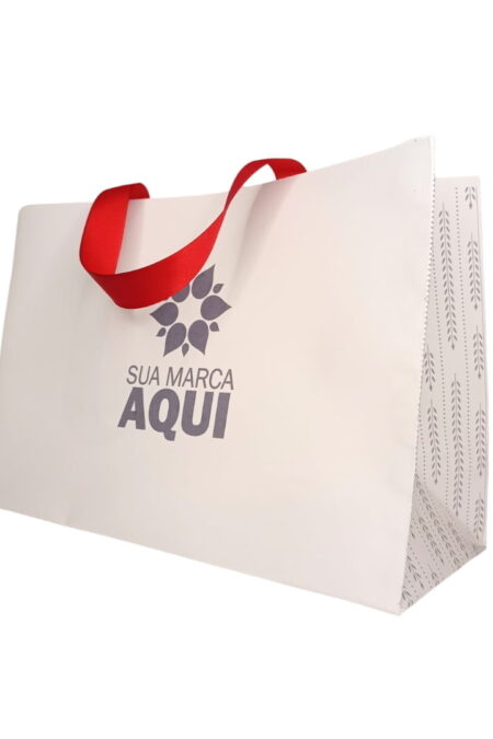 Sacola Papel 31x24x10cm - Personalize com sua Marca - 10 Unidades