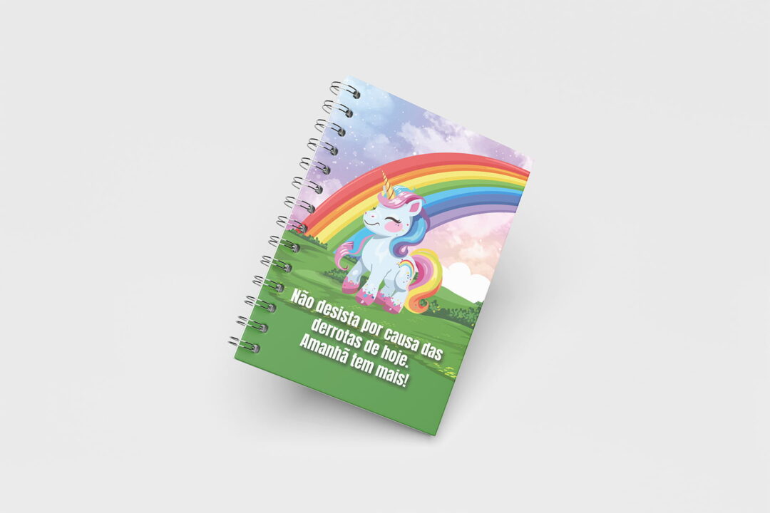 Caderno Grande 19x27cm - Trends - Unicórnio - Não Desista