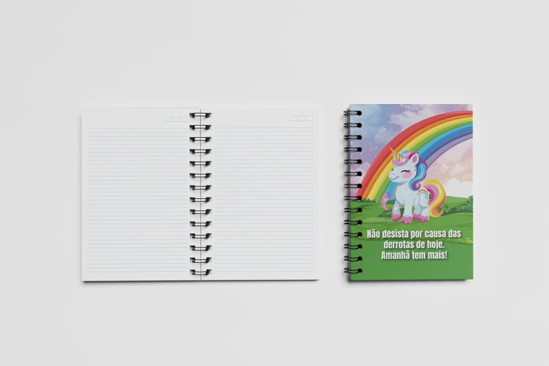 Caderno Grande 19x27cm - Trends - Unicórnio - Não Desista