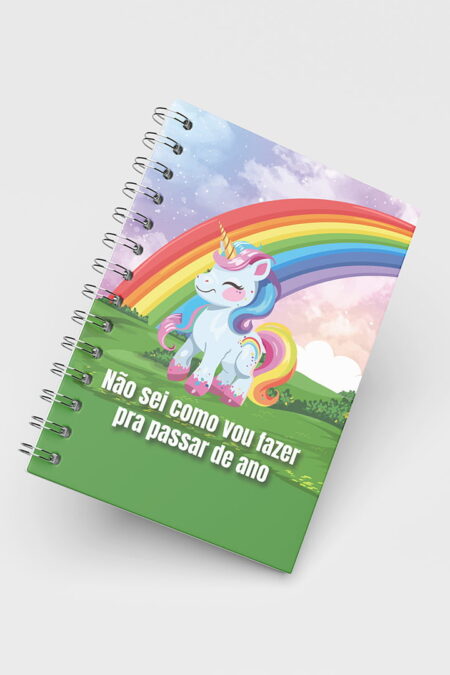 Caderno Grande 19x27cm - Trends - Unicórnio - Passar de Ano