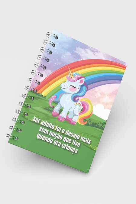 Caderno Grande 19x27cm - Trends - Unicórnio - Ser Adulto