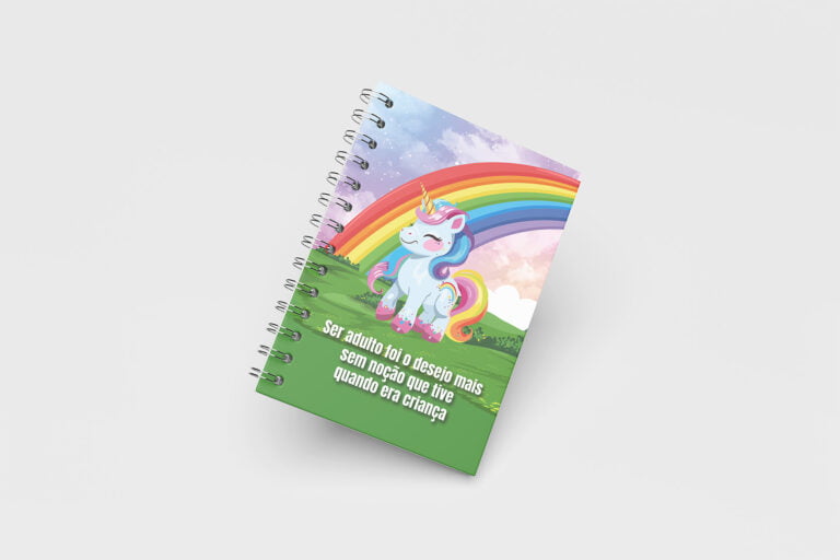 Caderno Grande 19x27cm – Trends – Unicórnio – Ser Adulto