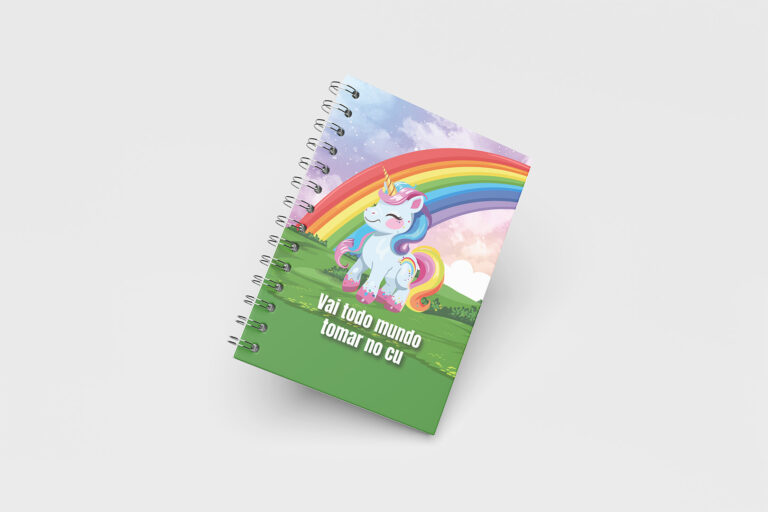 Caderno Grande 19x27cm – Trends – Unicórnio – Vai Tomar