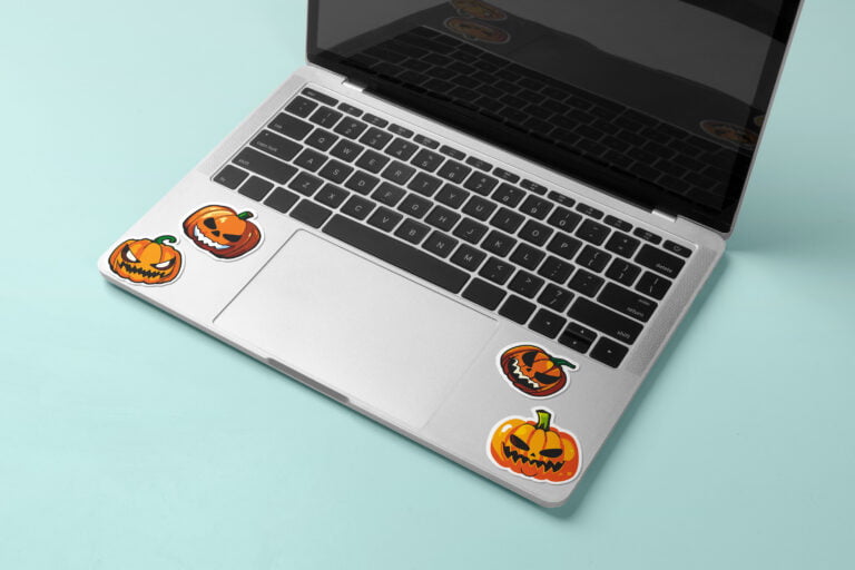 Adesivo 4cm – Halloween – Abóboras – 48 unidades