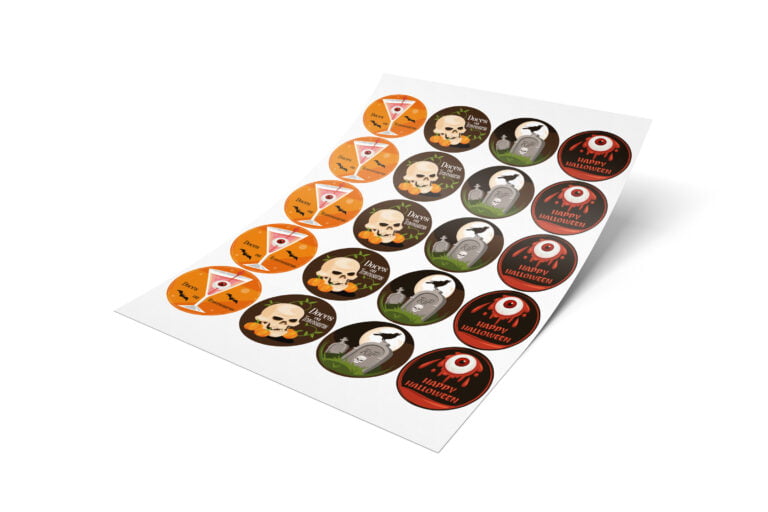 Adesivo 4cm – Halloween – Doces ou Travessuras – 40 unidades