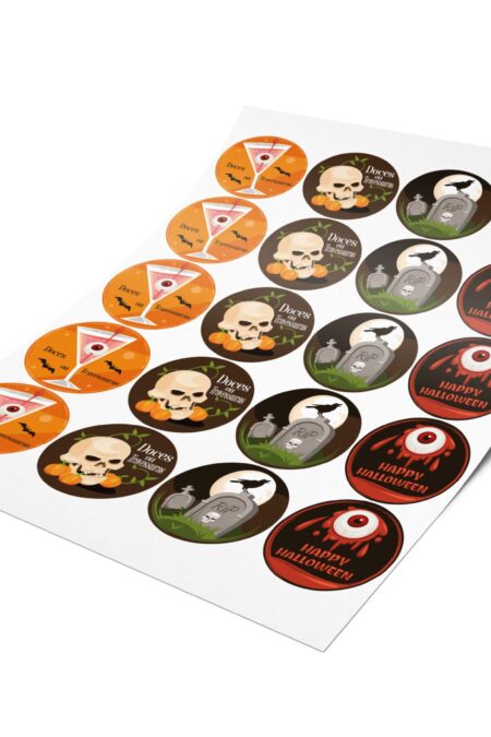 Adesivo 4cm - Halloween - Doces ou Travessuras - 40 unidades