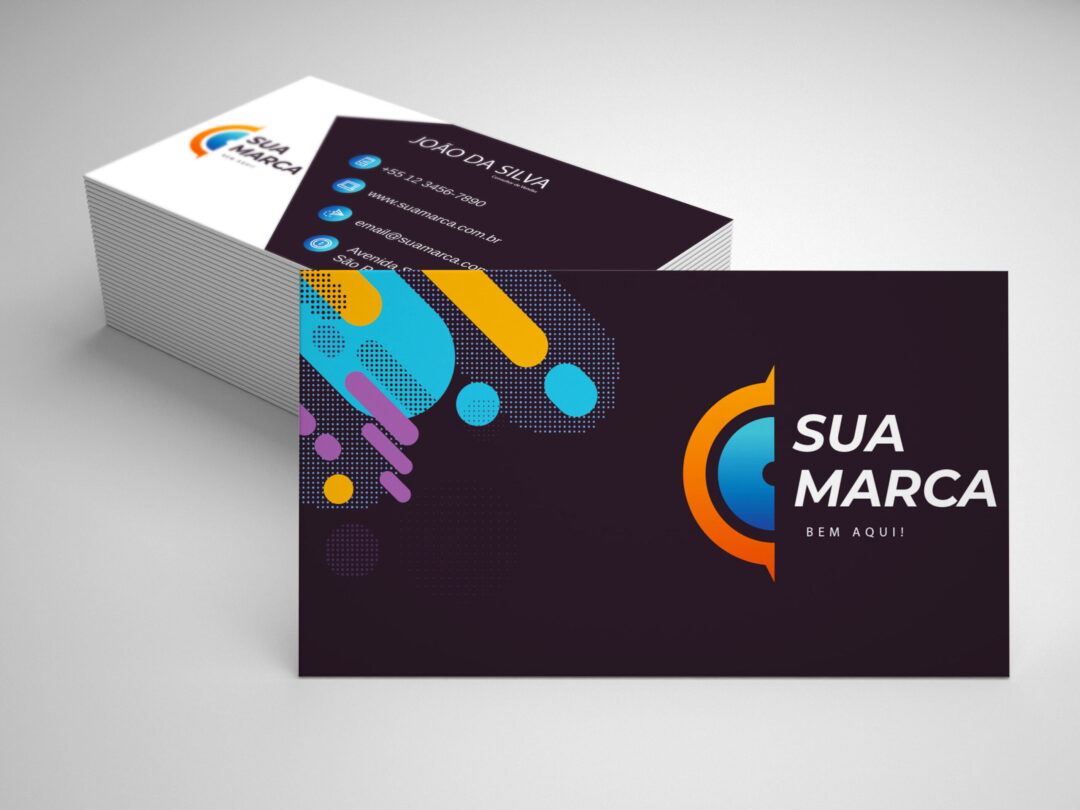 Cartão de Visitas - 100 unidades - Personalize com Sua Marca