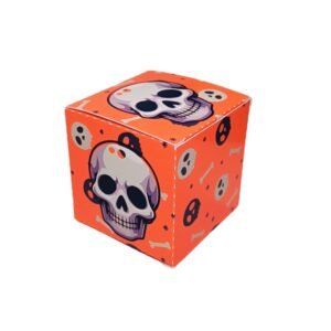 Kit 10 Caixas Quadrada para Doces de Halloween - Esqueleto