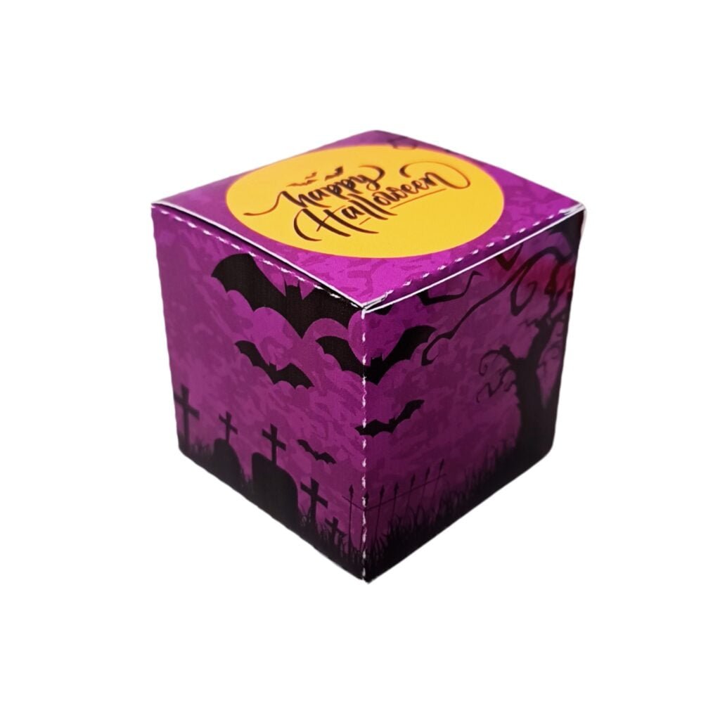 Kit 10 Caixas Quadrada para Doces de Halloween - Cemitério