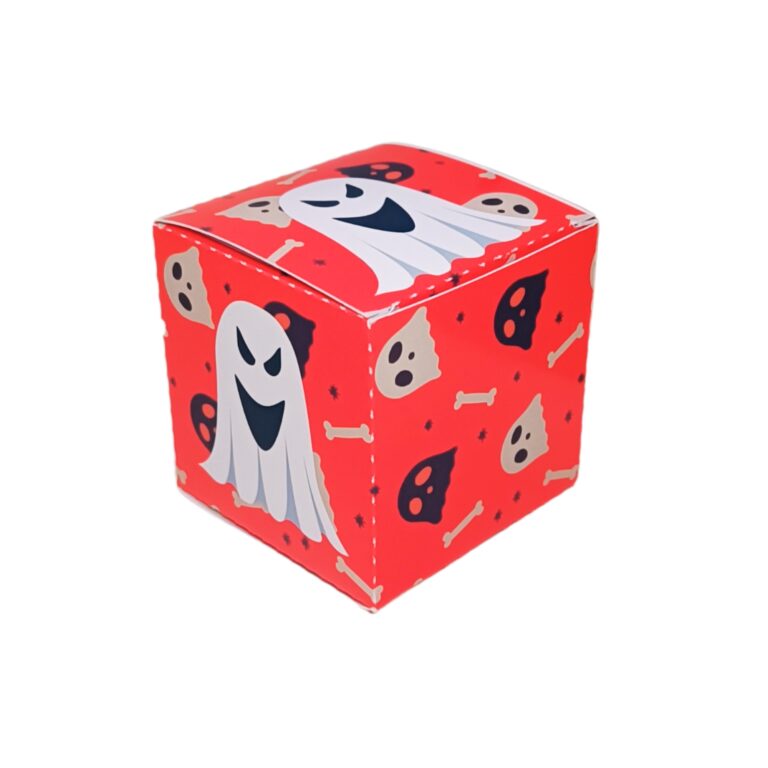 Kit 10 Caixas Quadrada para Doces de Halloween – Fantasma