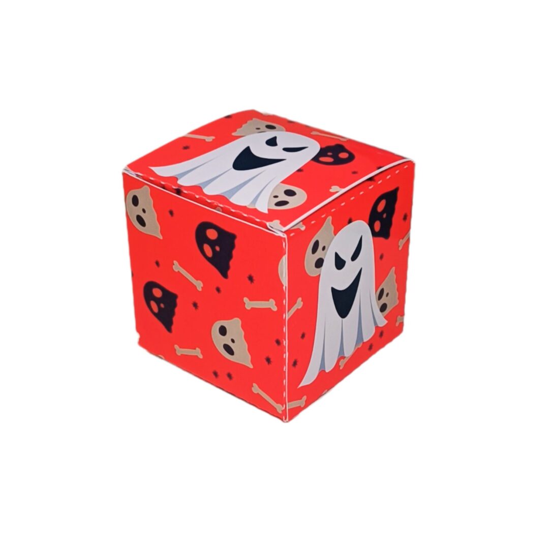 Kit 10 Caixas Quadrada para Doces de Halloween - Fantasma