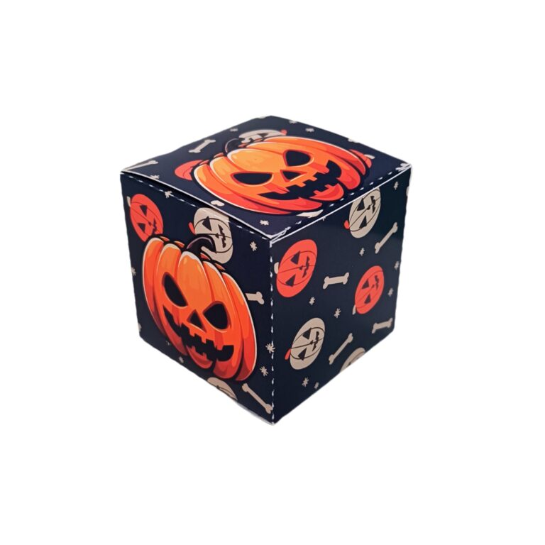 Kit 10 Caixas Quadrada para Doces de Halloween – Abóbora