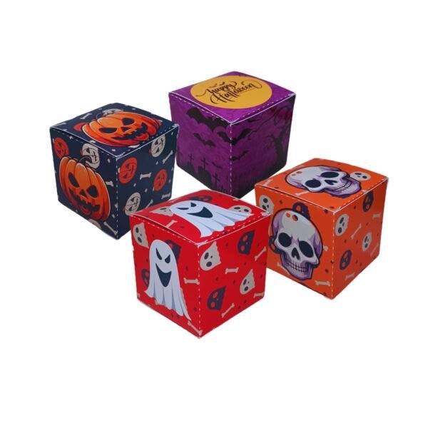 Kit 12 Caixas Quadradas Sortidas para Doces de Halloween