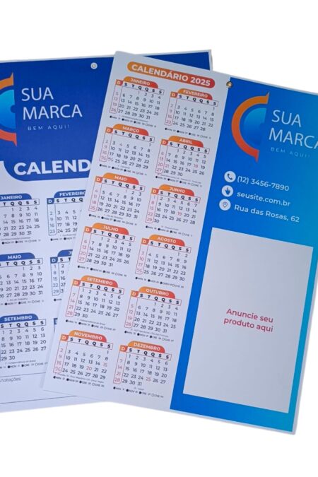 Calendário Parede A3 - Personalize com sua Marca - 10 unidades