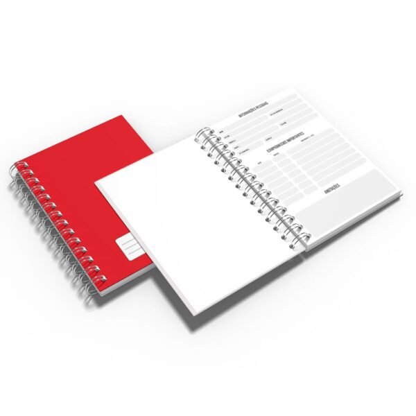 Caderno Grande 19x27 - Escolar - Capa Vermelha - Imagem 3