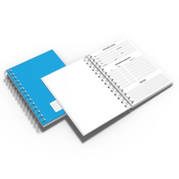 Caderno Grande 19x27 - Escolar - Capa Azul Claro - Imagem 2