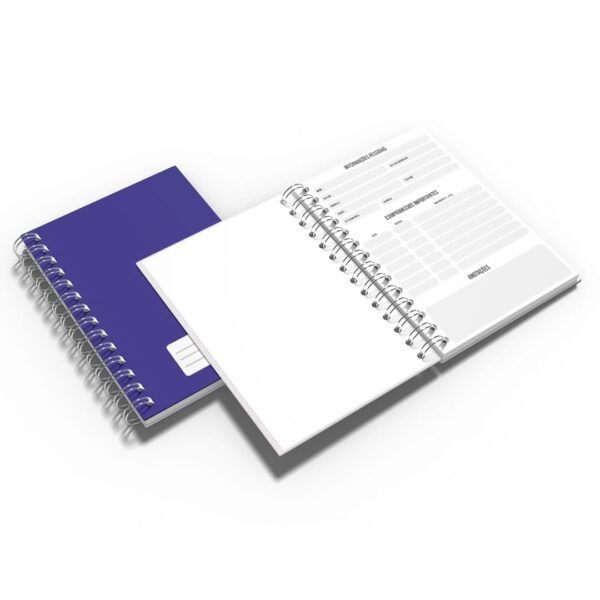 Caderno Grande 19x27 - Escolar - Capa Azul Escuro - Image 3