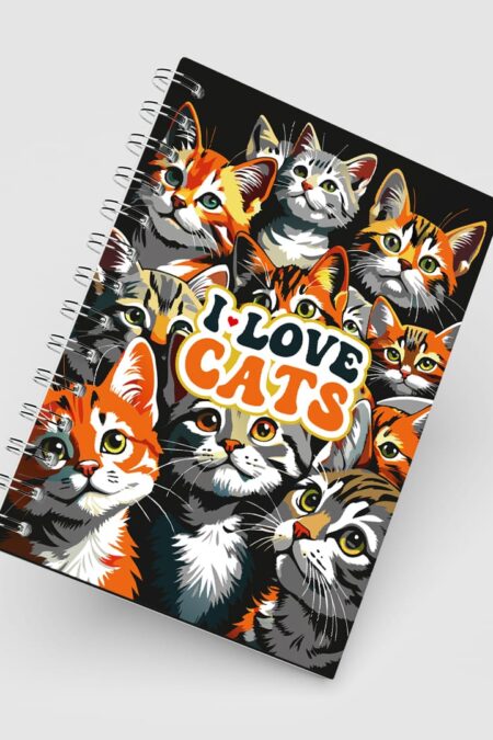 Caderno Grande 19x27 - Gatos - I Love Cats