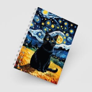 Caderno Grande 19x27 - Gatos - Céu estrelado