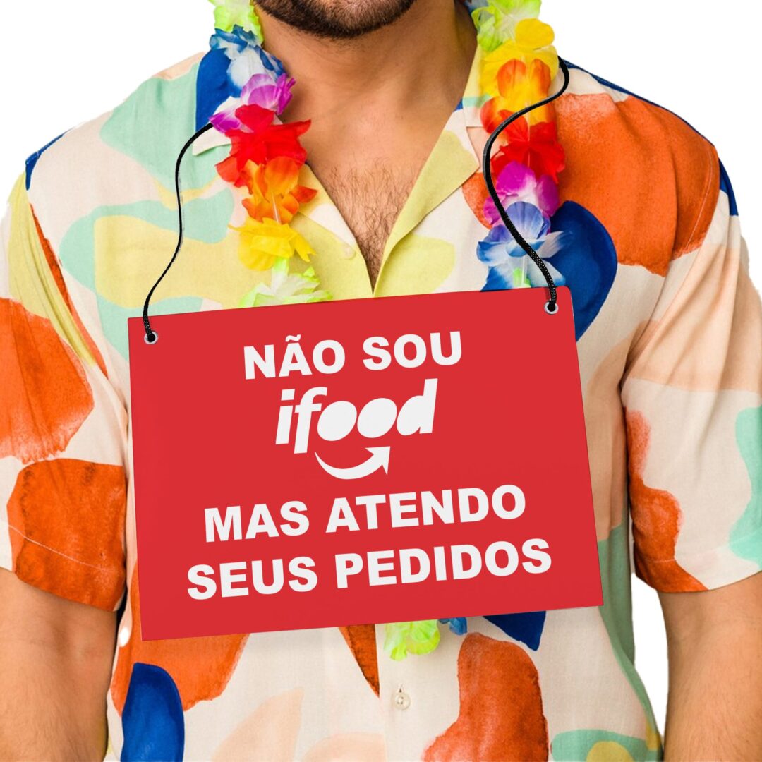 Placa Fantasia de Carnaval - Atendo Pedidos
