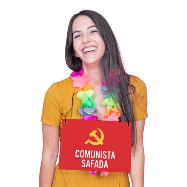 Placa Fantasia de Carnaval - Comunista Feminino - Imagem 2